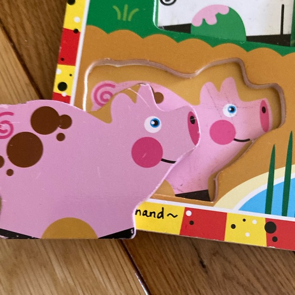 Melissa & Doug FARM ANIMALS CHUNKY INSET PUZZLE - Picture 5 of 15